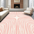 Coral Organic Lines Pattern Rug