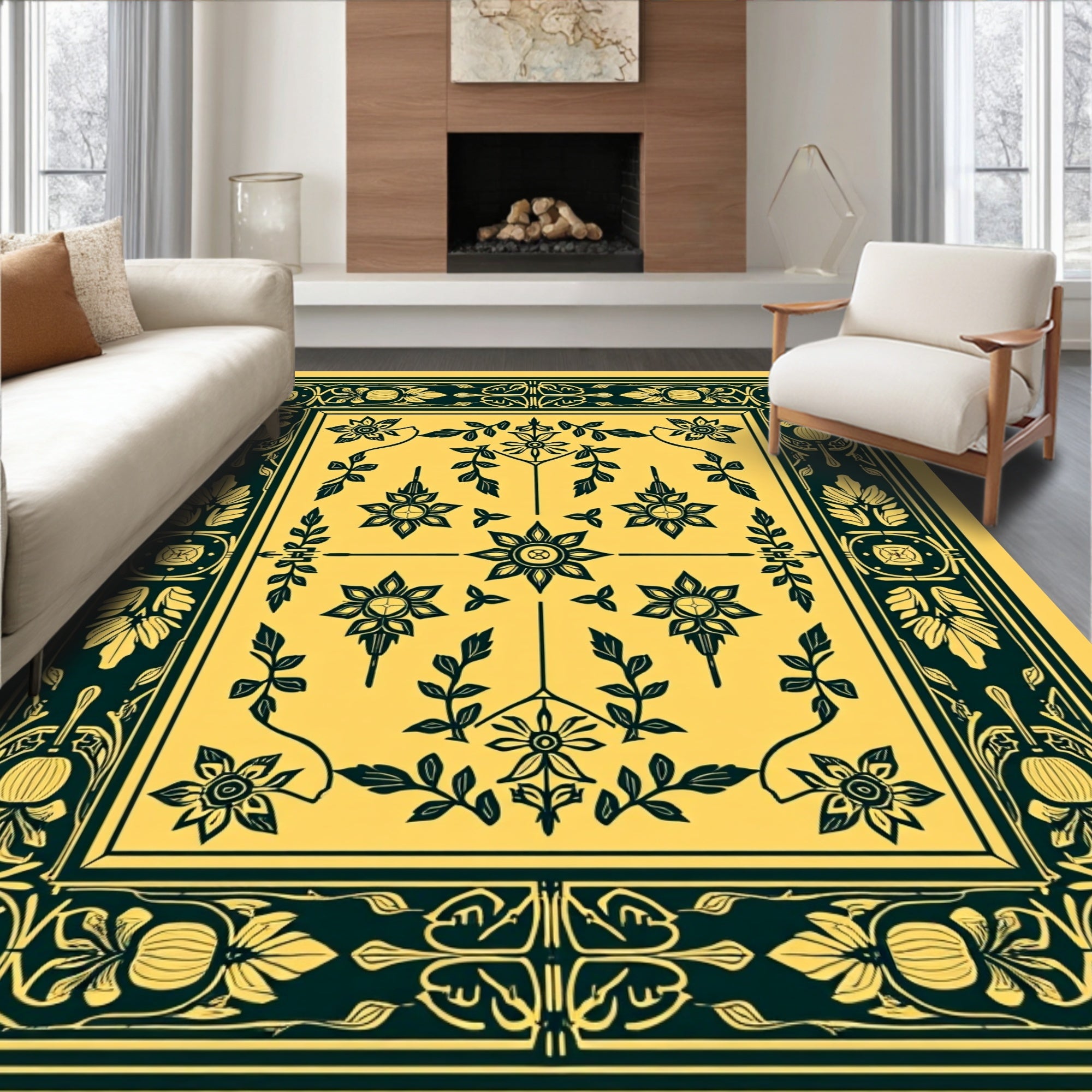 Emerald Botanical Garden Floral Rug