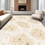 Creamy Daisy Pattern Rug