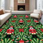 Vintage Red Nutcracker Garden Rug