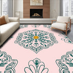 Emerald Floral Medallion Pattern Rug