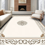 Ornate Floral Border With Center Medallion Rug