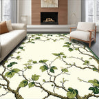 Vine With Green Leaves Pattern Rug