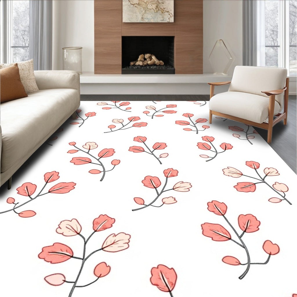 Coral Branch Pattern Rug