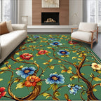 Vibrant Floral Vine Patterned Rug