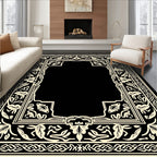 Intricate Floral Border Design Rug