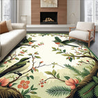 Nature Birds And Blossoms Pattern Rug