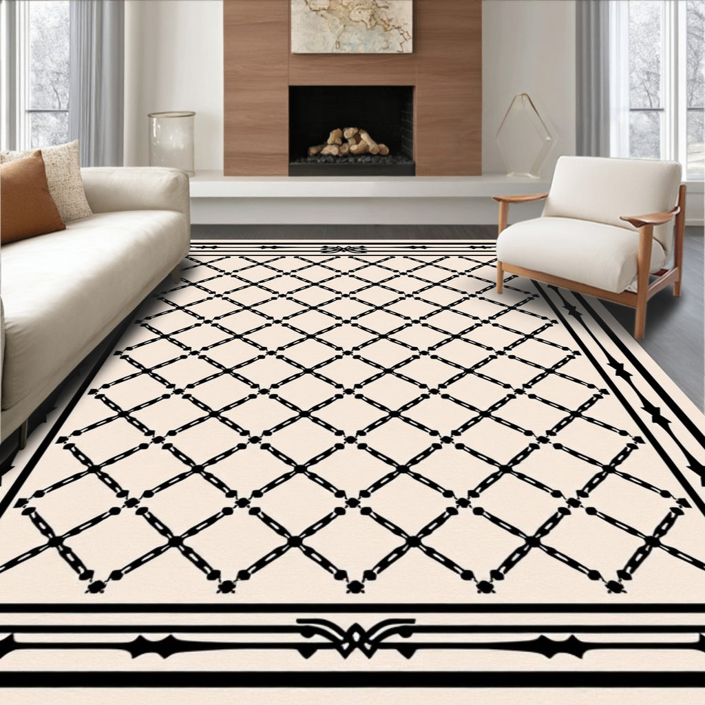 Classic Lattice Border Design Rug