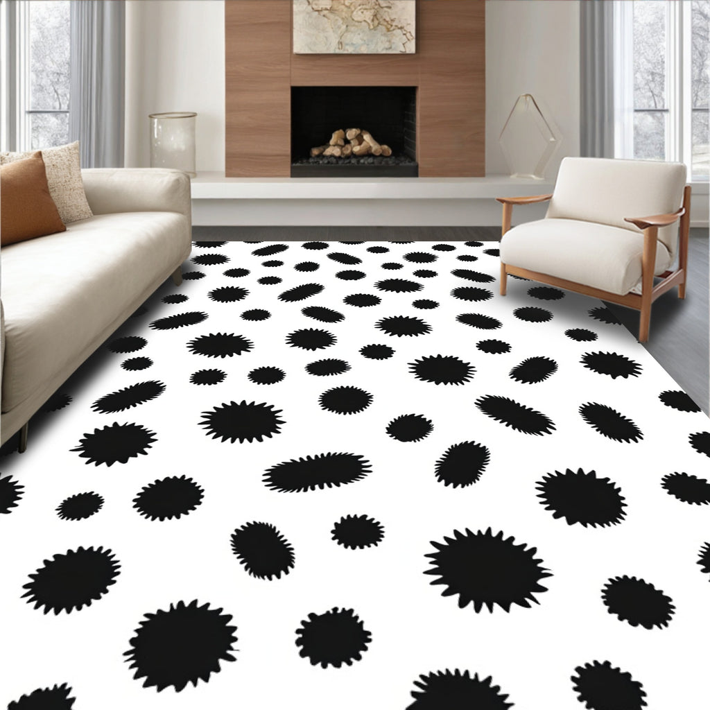 Abstract Spiky Star Pattern Rug