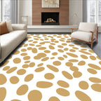 Gold Organic Dot Pattern Design Rug
