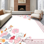 Whimsical Floral Frame Design Rug