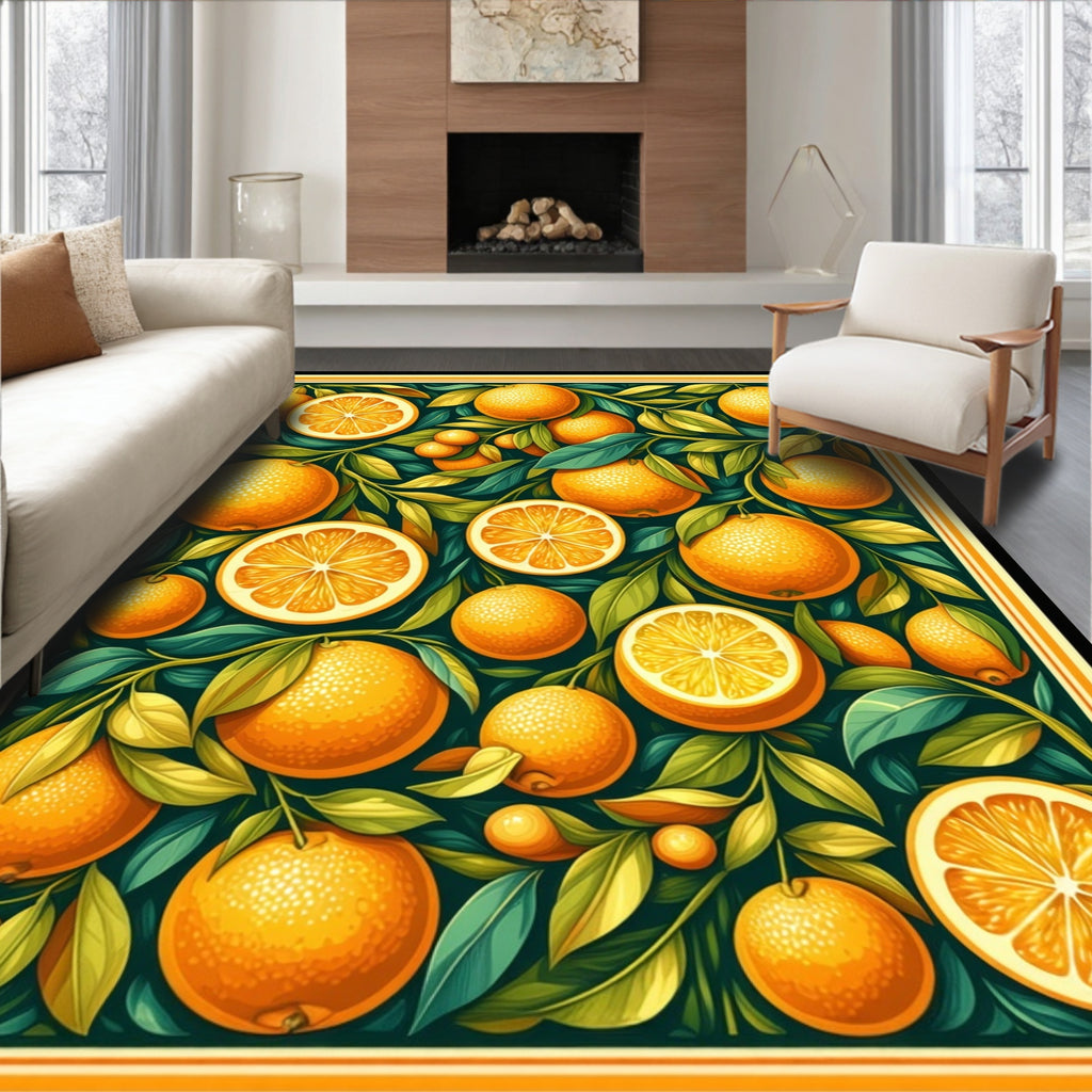 Citrus Grove Botanical Pattern Rug