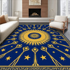 Starry Sky Sunburst Pattern Rug