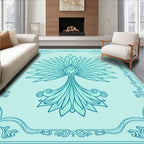 Art Nouveau Floral Peacock Rug