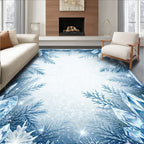 Winter Crystal Pine Needle Design Rug