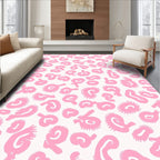 Pink Abstract Animal Print Design Rug