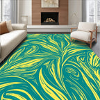 Flowing Leaf Contour Pattern Rug