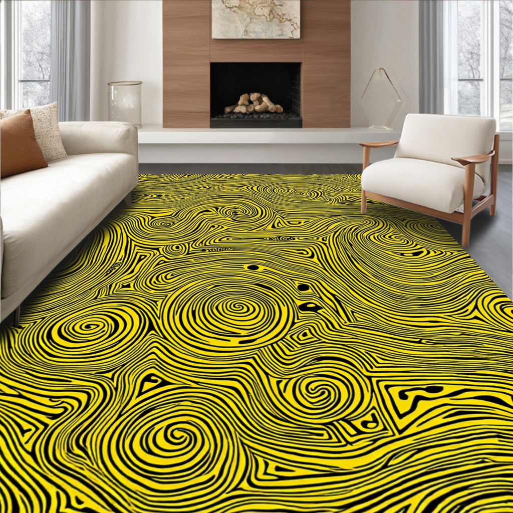 Abstract Swirl Pattern Rug
