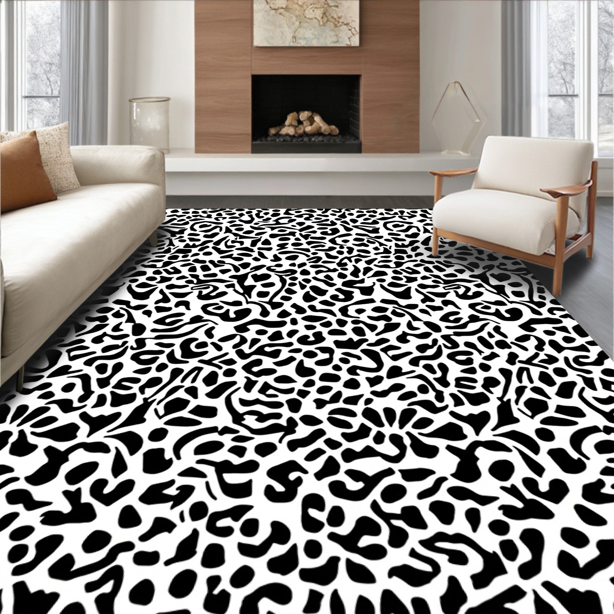 Wild Animal Spots Pattern Rug