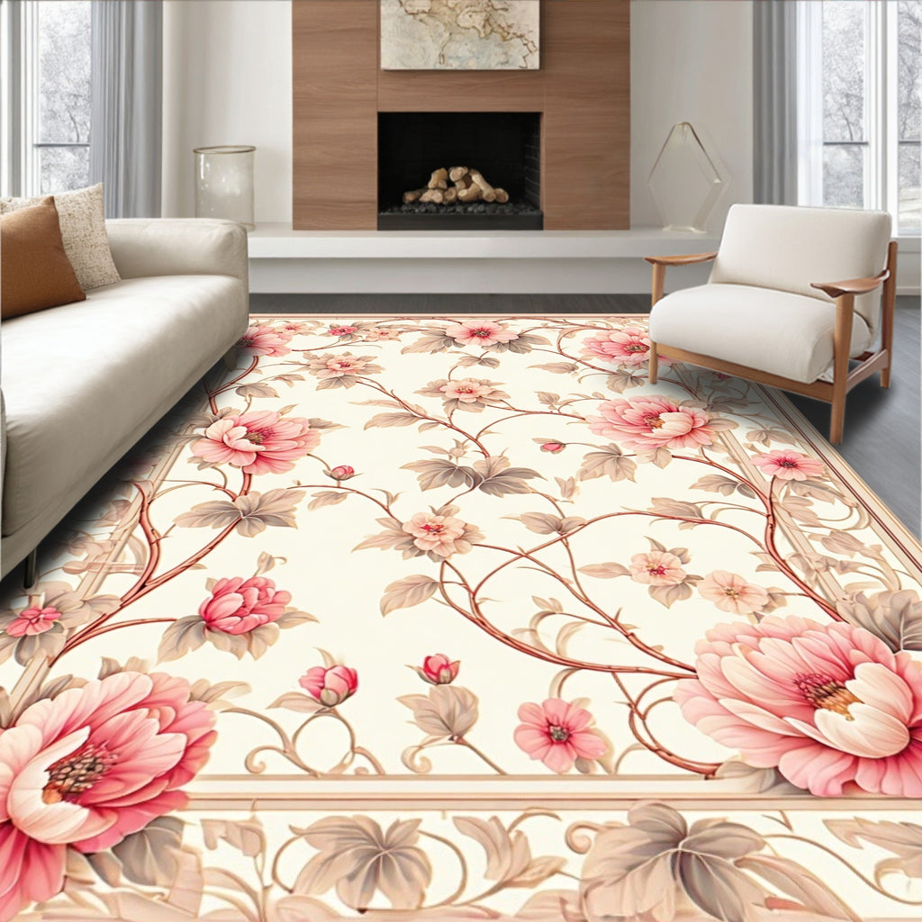 Vintage Floral Vine Design Rug