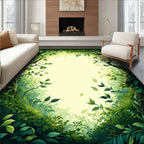 Enchanted Forest Foliage Pattern Rug