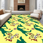 Mesoamerican Art Inspired Animal Print Rug