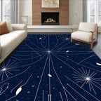 Celestial Starburst Abstract Pattern Rug