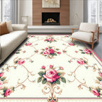 Vintage Rose Swirl Pattern Rug