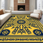 Radiant Sunburst Geometric Pattern Rug