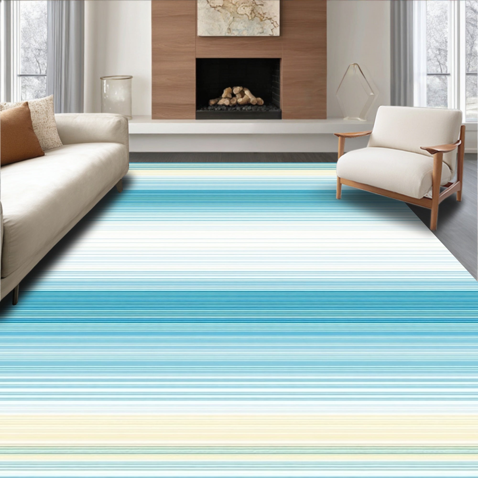 Coastal Stripe Patterned Rug