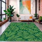 Botanical Leaf Pattern Design Rug