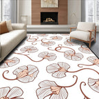 Ginkgo Leaf Floral Pattern Design Rug