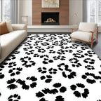 Animal Print Scattered Petal Design Rug