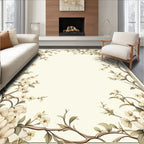 Floral Vine Scroll Patterned Area Rug