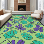 Tropical Leaf Pattern Design Rug