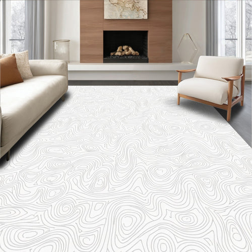 Abstract Contour Patterned Rug
