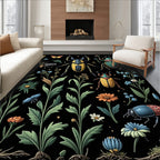 Insects Botanical Garden Print Rug