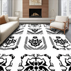 Monochromatic Symmetry Pattern Design Rug