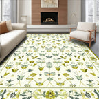 Stylized Botanical Garden Design Rug