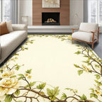 Elegant Floral Vine Cream Rug