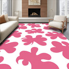 Pink Floral Blob Pattern Rug