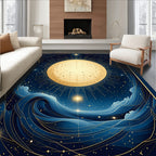 Celestial Sun Waves Art Rug