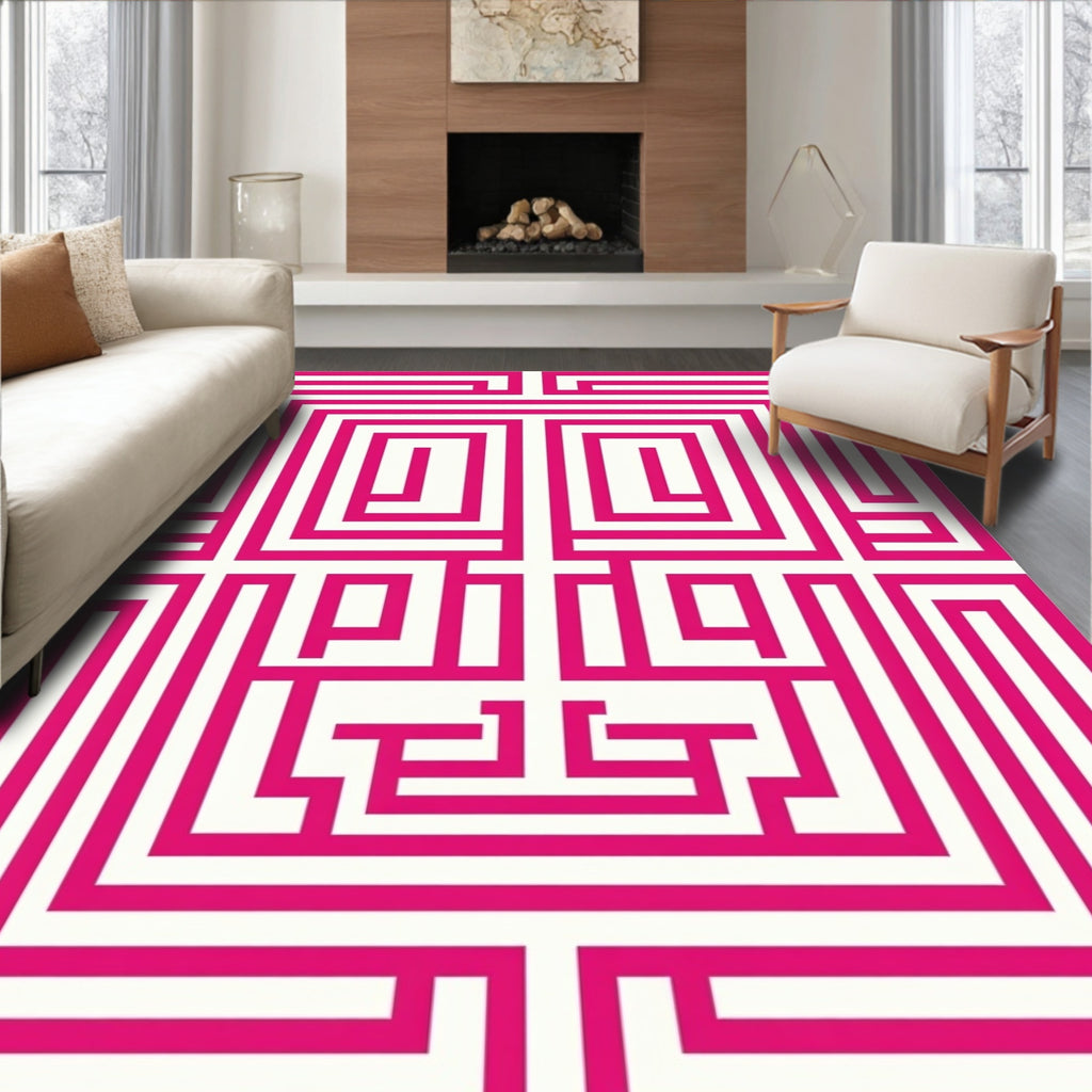 Modern Geometric Lines Rug