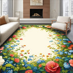 Enchanting Floral Vine Garden Rug