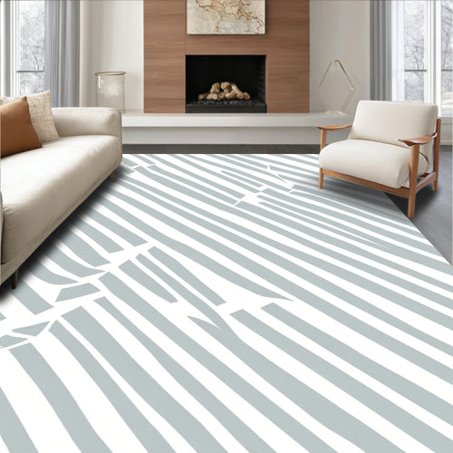 Abstract Jagged Stripe Pattern Rug