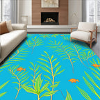 Oceanic Underwater Flora Fauna Design Rug