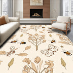 Botanical Insect Butterfly Pattern Rug