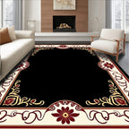 Ornate Floral Border Design Rug