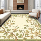 Botanical Vine With Soft Petal Flowers Rug