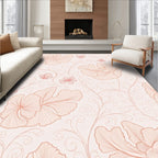 Delicate Flower Vine Pattern Rug